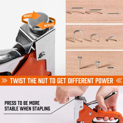 HORUSDY 3in1 Staple Gun Heavy Duty Stapler Fastener Tool Tacker free Staples.