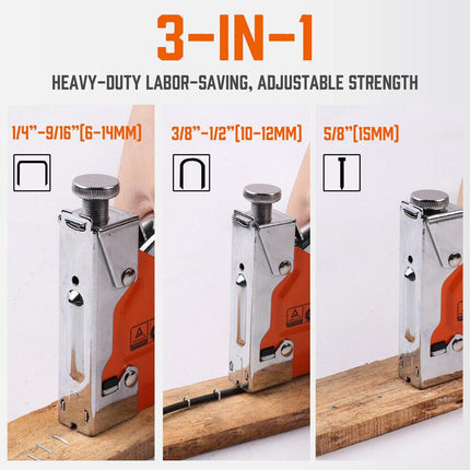 HORUSDY 3in1 Staple Gun Heavy Duty Stapler Fastener Tool Tacker free Staples.