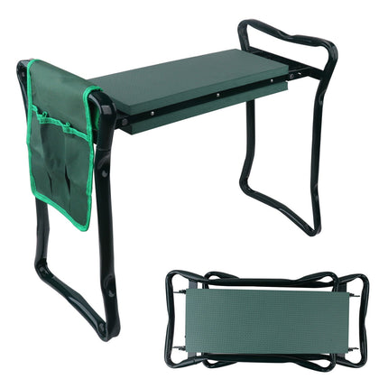 HORUSDY Garden Kneeler Bench Foldable Stool Knee Soft Pad Seat with Tool Pouch.