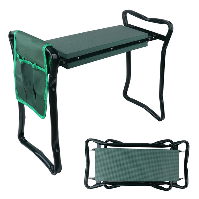 HORUSDY Garden Kneeler Bench Foldable Stool Knee Soft Pad Seat with Tool Pouch.