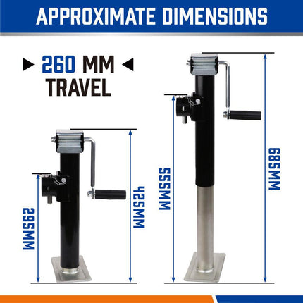 2x Trailer Caravan Canopy Jack Stand 2267kg/ 5000lbs Heavy Duty Weld Bracket.