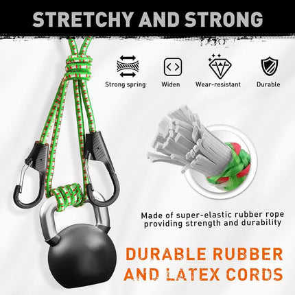 10-Piece Bungee Cords With Hook 40inch Outdoor Elastic Bungee Straps Luggage.