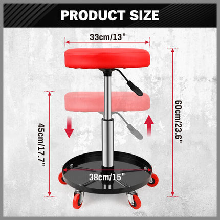 SEDY 150kg Load Pneumatic Roller Seat Mechanic Rolling Stool With Tool Tray AU.