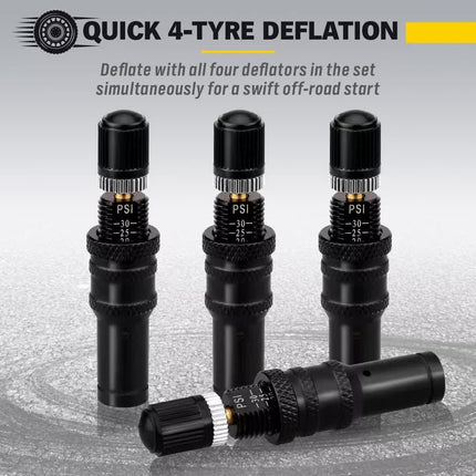 4Pcs Tyre Deflators Air Deflator Tire Valve Core Tool 10~30 PSI Portable 4x4 Au.