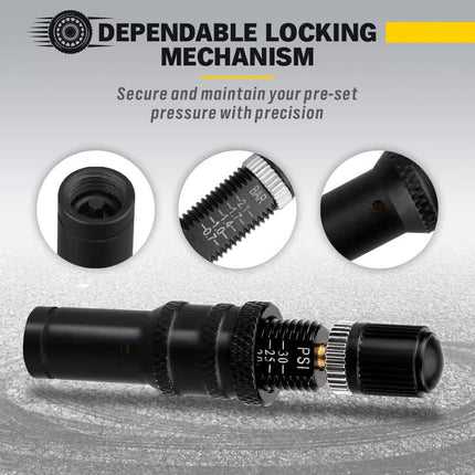 4Pcs Tyre Deflators Air Deflator Tire Valve Core Tool 10~30 PSI Portable 4x4 Au.