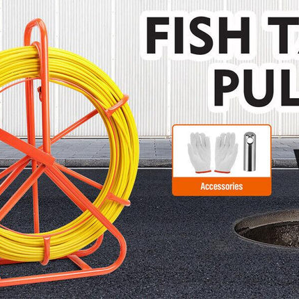 150M×8MM Fish Tape Puller Fiberglass Wire Cable Running Duct Rodder Heavy Duty.