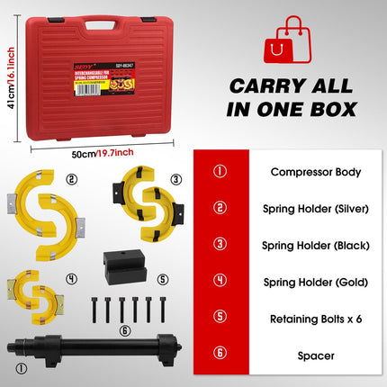 HORUSDY 4500Kg Macpherson Strut Coil Spring Compressor Dumper Extractor Tool.