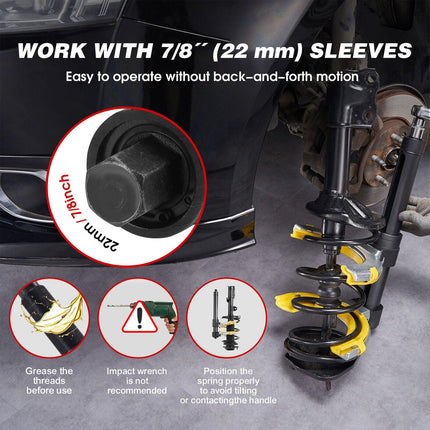 HORUSDY 4500Kg Macpherson Strut Coil Spring Compressor Dumper Extractor Tool.