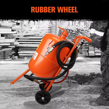 40L Sandblasting Tank Portable Sand Grit Blaster Abrasive Gun Car Trucks.