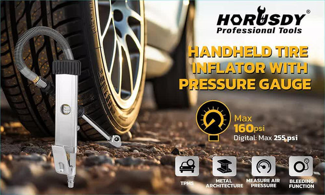 3in1 255PSI Tyre Inflator Car Motorcycle Air Tire Pressure Gauge Hose Pump Au.