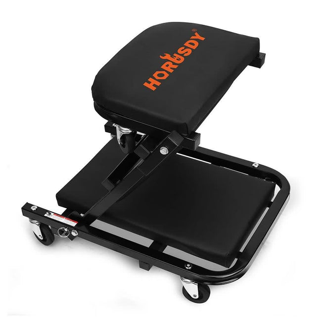 40inch 2 in 1 Folding Creeper Mechanic Z Seat Garage Workshop Rolling Work Stool.