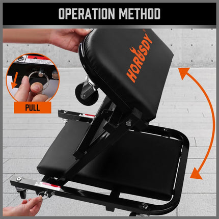 40inch 2 in 1 Folding Creeper Mechanic Z Seat Garage Workshop Rolling Work Stool.