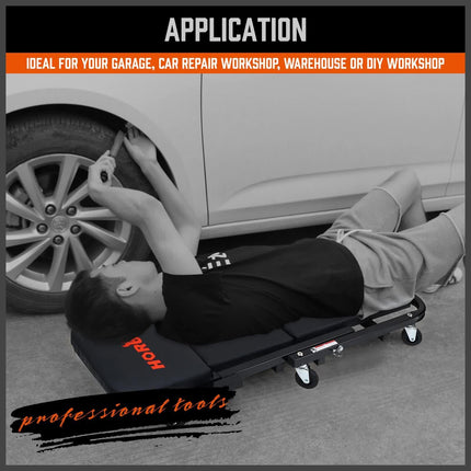 40inch 2 in 1 Folding Creeper Mechanic Z Seat Garage Workshop Rolling Work Stool.