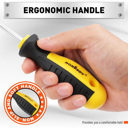 11-Pieces Magnetic Screwdriver Set with Case Magnetizer Demagnetizer Flat Head.