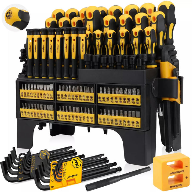 140Pcs Magnetic Screwdriver Set Hex Key Magnetizer Demagnetizer Precision Screwdriver.