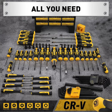 140Pcs Magnetic Screwdriver Set Hex Key Magnetizer Demagnetizer Precision Screwdriver.