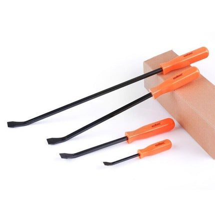 Horusdy 4Pc Steel Pry Bar Set Heavy Duty Mechanic Crowbar Car  4" 7" 12" 17-1/2".