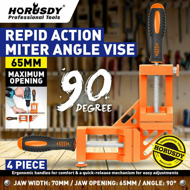90° Degree Corner Clamp Welding Vice Woodworking Alloy Body With Quick Release.