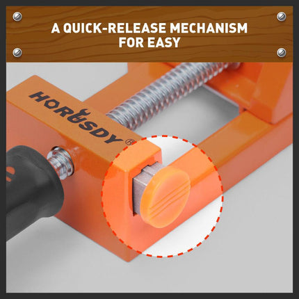 90° Degree Corner Clamp Welding Vice Woodworking Alloy Body With Quick Release.