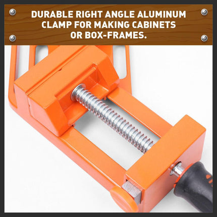 90° Degree Corner Clamp Welding Vice Woodworking Alloy Body With Quick Release.