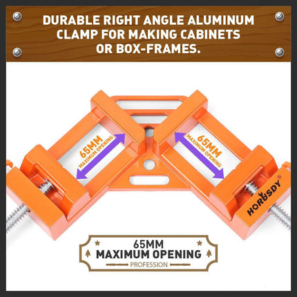 90° Degree Corner Clamp Welding Vice Woodworking Alloy Body With Quick Release.
