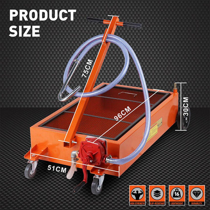HORUSDY 76L Low Profile Waste Oil Drainer Mobile Workshop Pump Vehicle 4WD Truck.