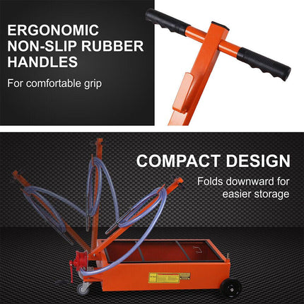 HORUSDY 76L Low Profile Waste Oil Drainer Mobile Workshop Pump Vehicle 4WD Truck.