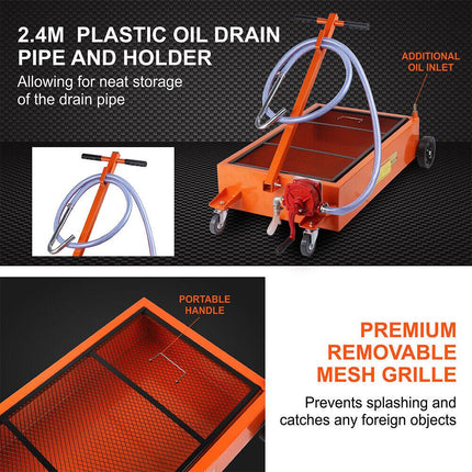 HORUSDY 76L Low Profile Waste Oil Drainer Mobile Workshop Pump Vehicle 4WD Truck.