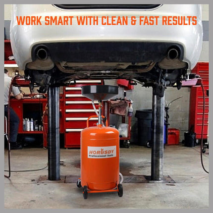 HORUSDY 80L Pneumatic Waste Oil Drainer Fluid Transfer Tank Air Car Workshop.