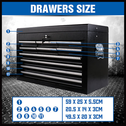 HORUSDY 10-Drawer Tool Box Chest Toolbox Lockable Drawer Cabinet Garage Storage.
