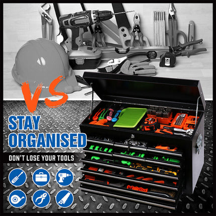 HORUSDY 10-Drawer Tool Box Chest Toolbox Lockable Drawer Cabinet Garage Storage.