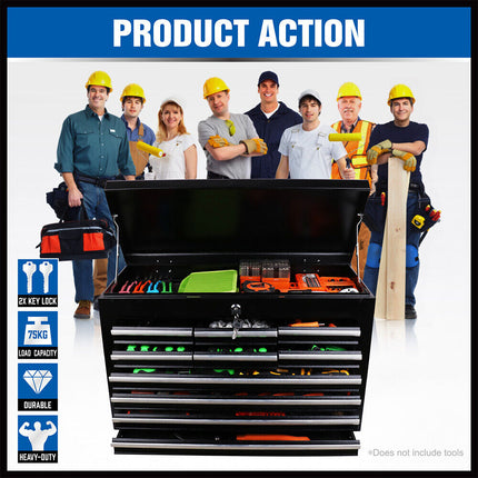 HORUSDY 10-Drawer Tool Box Chest Toolbox Lockable Drawer Cabinet Garage Storage.