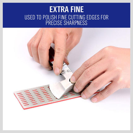 3Pc Diamond Sharpening Stone Whetstone Sharpener Set Scissors Knife With 3 Grits.