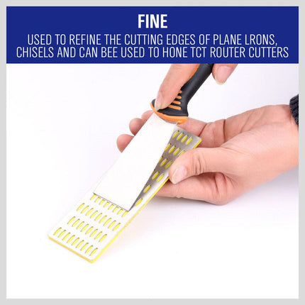 3Pc Diamond Sharpening Stone Whetstone Sharpener Set Scissors Knife With 3 Grits.