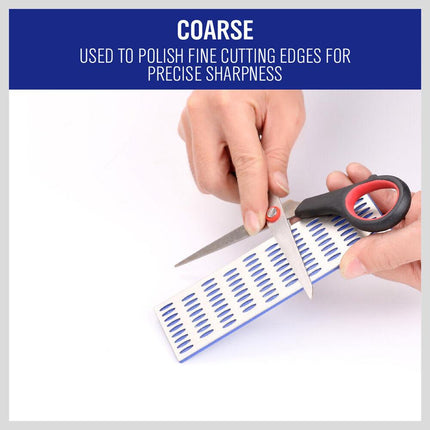 3Pc Diamond Sharpening Stone Whetstone Sharpener Set Scissors Knife With 3 Grits.