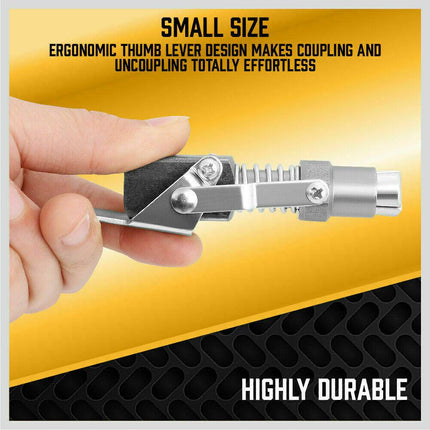 Grease Gun Coupler Quick Release & Lock 1/8‘’ NPT Rated 10,000 PSI Storage Case.