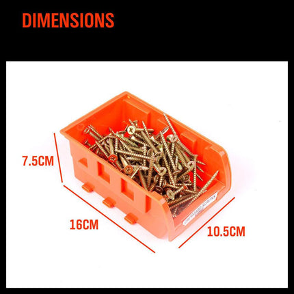 NEW 8 PC Wall Mounted Storage Bins Rack Set Nuts Bolts Organizer Parts 97903.