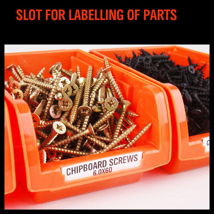 NEW 8 PC Wall Mounted Storage Bins Rack Set Nuts Bolts Organizer Parts 97903.