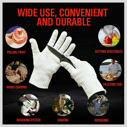One-Pair Cut Resistant Gloves Anti Cutting Level 5 Kitchen Butcher Protection.