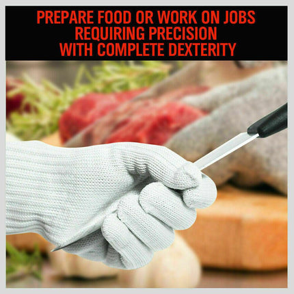 One-Pair Cut Resistant Gloves Anti Cutting Level 5 Kitchen Butcher Protection.
