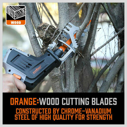 34-Piece Reciprocating Saw Blade Set Wood and Metal Cutting Blades with Storage Pouch.