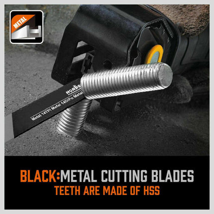 34-Piece Reciprocating Saw Blade Set Wood and Metal Cutting Blades with Storage Pouch.