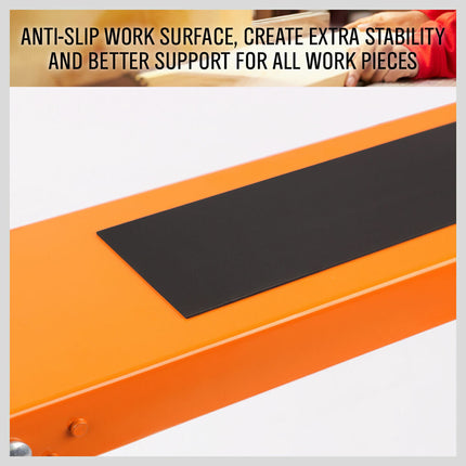 4Pc Mastercraft Sawhorse Metal Folding Non-slip Surface Saw Horse 120KG Capacity.