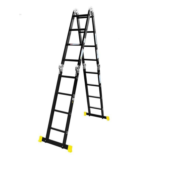 4.7M Multi Purpose Ladder Aluminium Folding Platform Extension Step Non-Slip Au.