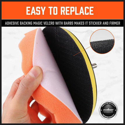11Pcs 6" Buffing Waxing Polishing Pads Sponge Pad Set For Car Polisher Drill.