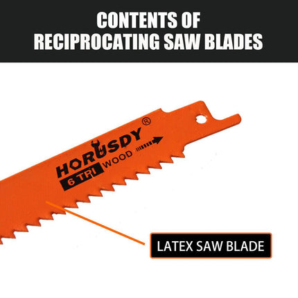 10Pc Reciprocating Saw Blades Set For Wood Metal Timber Demolition Cutting Tool.