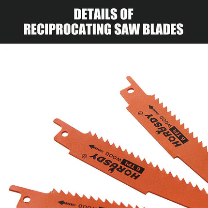 10Pc Reciprocating Saw Blades Set For Wood Metal Timber Demolition Cutting Tool.