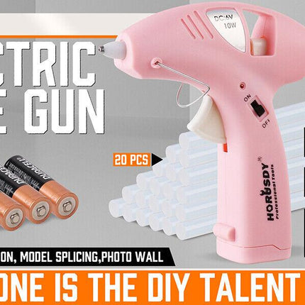 Cordless Hot Glue Gun 20 Glue Sticks & Batteries Included Craft DIY Repair Tool.