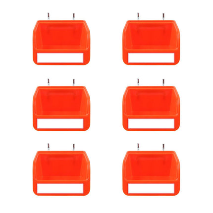 6Pc Pegboard Bins Peg Board Parts Storage With Steel Hooks Tools Organiser Tray.