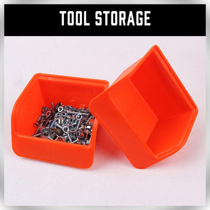 6Pc Pegboard Bins Peg Board Parts Storage With Steel Hooks Tools Organiser Tray.
